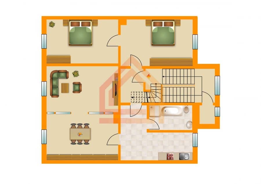 3-Zimmer-Wohnung und ca. 30 m² Spitzboden freuen sich auf einen "Neubeginn"! - Grundriss 4. OG