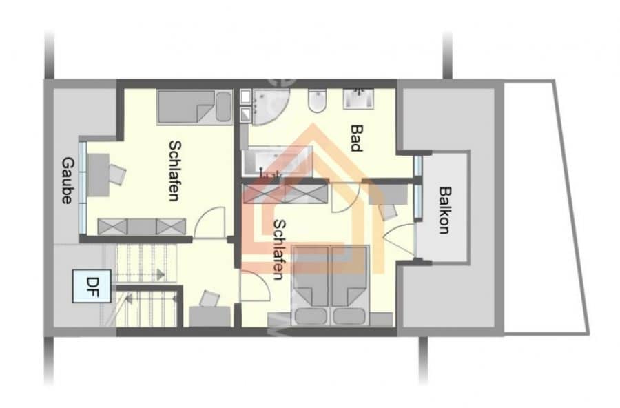 Attraktive Dachgeschoss-Maisonette-Wohnung in gefragter Lage von Köln - Grundriss Dachgeschoss